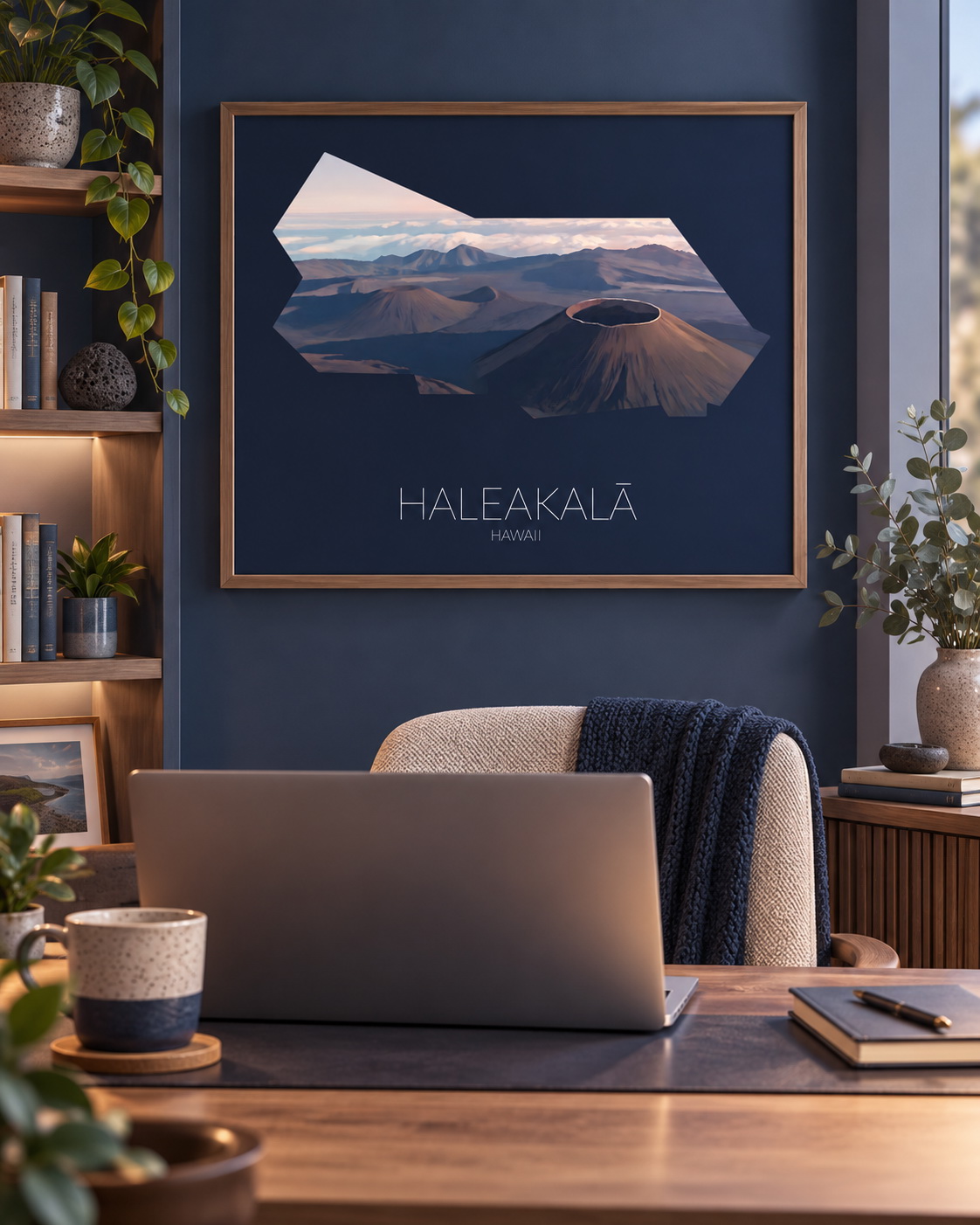 Haleakalā National Park artwork displayed in a commercial interior